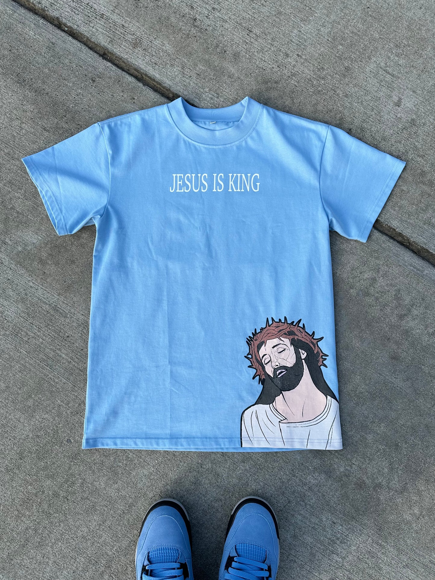 “JESUS IS KING” TEE ( PRE-MADE )