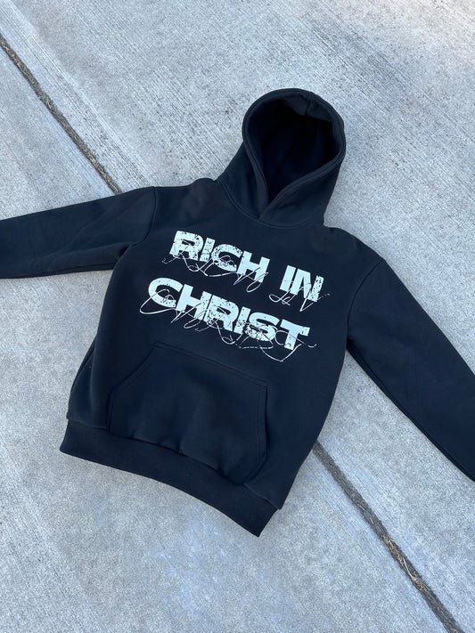 “RICH IN CHRIST” HOODIE (PRE-MADE)